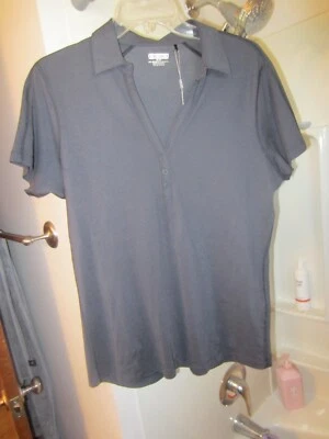 NUEVO CON ETIQUETAS Mujer Manga Corta Ropa Activa Top Ogio Talla M Color Carbón Foto 1 de 4