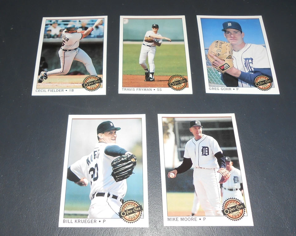 1993 O-Pee-Chee Premier Detroit Tigers Team Set; 5 Cards - NM-MT - Image 1 of 1