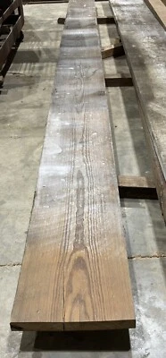 "Tablón antiguo Heartpine de 2"" X 16"" recuperado tablón de viga de corte áspero" Foto 1 de 4