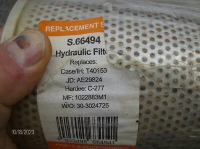 SPAREX S 66494 HYDRAULIC FILTER - Image 1 of 2