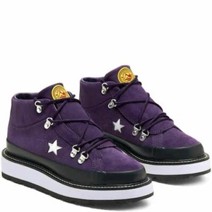 Converse Women's One Star Boot Mid Top Grand Purple Suede SIZE 10.5 NEW 566162C - Picture 1 of 11