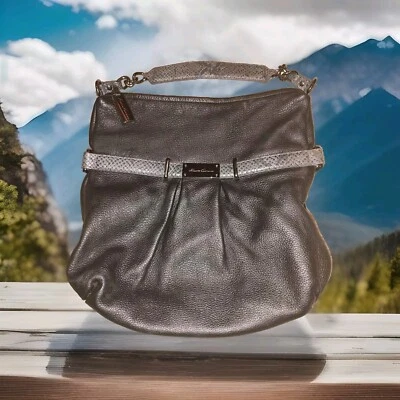 Kenneth Cole черный кожаный чехол Hobo наплечная сумка цепочка команды красивый  - Изображение 1 из 4