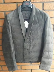 Brunello Cucinelli Suede Leather Puffer Jacket Coat Goose Down Size 6 US / 42 EU - Picture 1 of 10