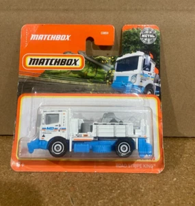 Matchbox Road Stripe King Freeway Services White Blue (Short Card) 2022 New - Picture 1 of 1