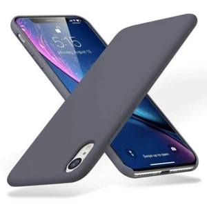 ESR iPhone XR Ultra Slim Liquid Silicone Soft Microfiber Lining Grey Case - Picture 1 of 5