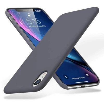 ESR iPhone XR Ultra Slim Liquid Silicone Soft Microfiber Lining Grey Case - Image 1 of 4