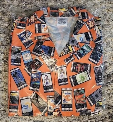 new 2XL orange Detroit Tiger's Tickets Hawaiian Shirt SGA, MLB, Comerica Park - Image 1 of 4