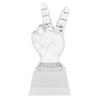 Crystal Thumbs Up Trophy Desk Statue for Teamwork & Kids Parties