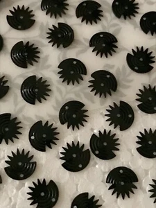 Sequins 10mm Black Gloss Texture Star Pineapple Spider Flower 3/8in Choose Pack - Picture 1 of 1