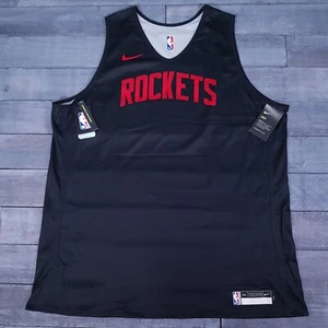 HOUSTON ROCKETS NIKE NBA Reversible Practice Jersey Mens Size 3XL Tall Black Red - Picture 1 of 9