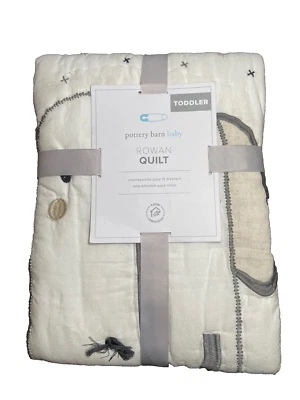NEW with FLAWS Pottery Barn Kids Embroidered Quilt Rowan Crib Toddler Baby - Image 1 of 4
