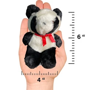 Peluche pupazzo orso panda coccola peluche con nastro rosso (12 pezzi) - Foto 1 di 2