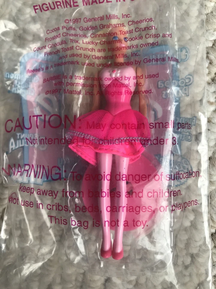 General Mills 1997 Cereal Barbie Bailarina Promo Muñeca Estatuilla con Soporte Foto 1 de 1