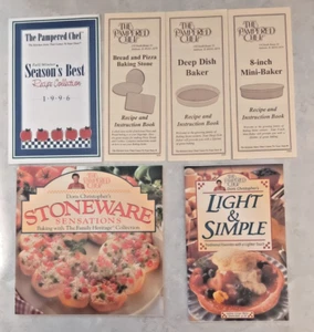 Cookbooks Pampered Chef Stoneware Sensations, 1996 Seasons Best, Light & Simple+ - Picture 1 of 2
