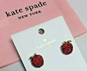 Kate Spade New York Dashing Beauty Apple Studs Earrings w/ KS Dust Bag
