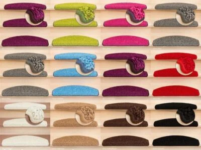 Stufenmatte Treppenmatte Shaggy Venus Halbrund 10 aktuelle Farben 1 Stück! - Bild 1 von 2