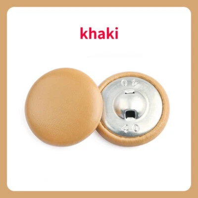 10x Faux Leather Buttons Plain for Coat Jacket Pants Bags Trims Sew Costume Sets - Image 1 of 4