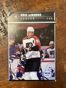 Eric Lindros Signed 4x6 Photo Card Psa Dna Coa Autographed Philadelphia Flyers - Picture 1 of 6