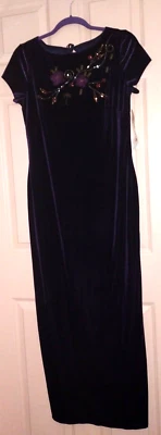 Nuevo Vestido Carole Little Púrpura Talla 10 Poliéster Manga Corta Foto 1 de 4