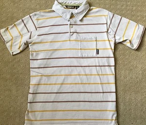 Boys Element Striped Polo Shirt Cute Quirky GUC M - Picture 1 of 10