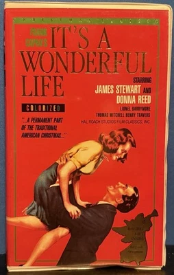 Its A Wonderful Life VHS Clamshell Christmas Classic 1993 BUY 2 GET 2 FREE - Image 1 of 3