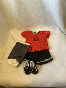 Abito uniforme American Girl Soccer Star - bambola 18" maglia rossa tacchetti borsa sportiva - Foto 1 di 4