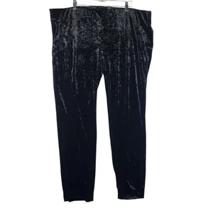 Mark Allen Samthose Damen Übergröße 3X schwarz Stretch Velours Taschen Neu mit Etikett - Bild 1 von 8