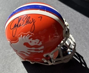 JOHN ELWAY Signed / Autographed Denver Broncos Throwback Mini Helmet - Picture 1 of 4