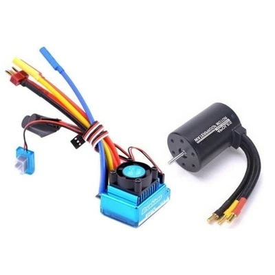 Motor sin escobillas 3900KV + 120A impermeable sin escobillas Esc Kit para HSP HPI 1/10 RC Coche Foto 1 de 4