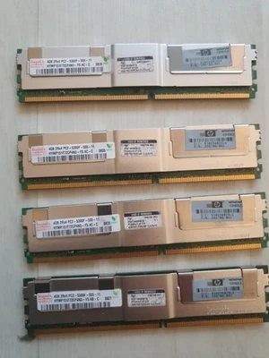 4x Hynix 4GB 2Rx4 PC2-5300F-555-11 DDR2 Arbeitsspeicher - Bild 1 von 2