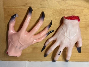 2 Vintage 1990s Halloween Severed Hand Toy Sun Wai Toys Co No. 106 90s VTG - Picture 1 of 4