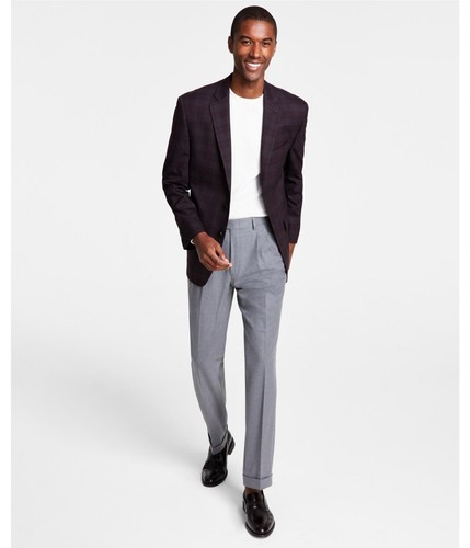 Cappotto sportivo uomo Michael Kors a quadri viola 38 regular