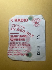 Biglietto omaggio New Britain Red Sox 1993 vintage MiLB Beehive Field - Foto 1 di 2