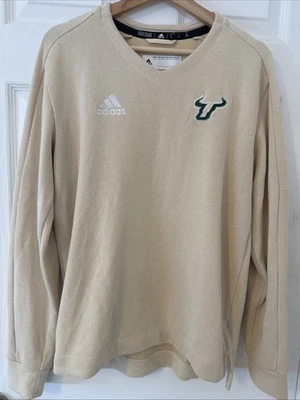 Suéter USF South Florida Bulls Hombres S Equipo Dorado Emitido Adidas Pullover Foto 1 de 4