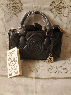 Valentino Orlandi Black Mini Quilted Tote Bag V-2014 - NWT Retails $249 Italy - Image 1 of 4