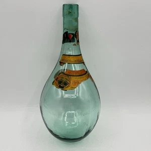 1955 Vintage CHIANTI CLASSICO Glass Tear Drop Wine Bottle Manufacturer Flaws - Picture 1 of 15