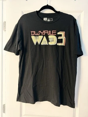 Camiseta gráfica negra Miami Heat #3 Dwyane Wade Court Culture para hombre talla XL Foto 1 de 3