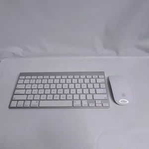 Apple A1314/A1296 Wireless Keyboard & Magic Mouse Wireless Combo Tested Working  - Afbeelding 1 van 12