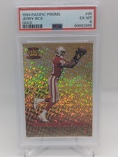 1994 Pacific Football Jerry Rice GOLD Prizm SP Rare GOLD #95 Prism 49ers PSA 6