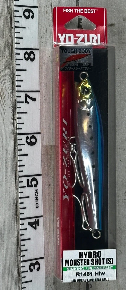 Yo-Zuri R1451-HIW Hydro Monster Shot (S) 125mm 4" Sardine Ships From USA