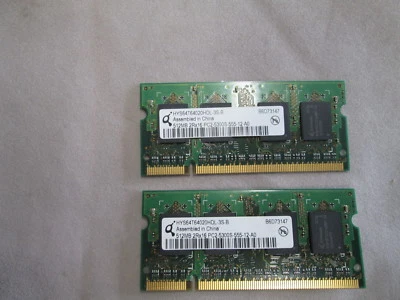 Infineon PC2 SODIMM 1GB (2 x 512) Laptop Memory PC2-5300 - Image 1 of 4