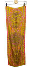 Vera Neumann Vtg Silk Scarf Orange Pink Yellow 60S Mod Japan Hand Rolled Mandala