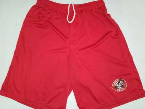 0724 Mens CINCINNATI REDS Jersey Polyester Embroidered SHORTS W/Pockets RED Cover