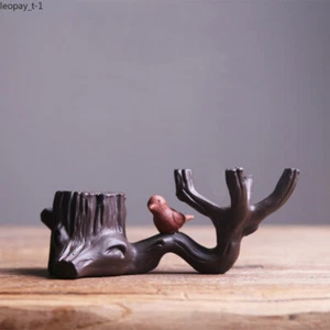 Tree Branch Purple Clay Teapot Cover Cup Lid Holder Tea Strainers Shelf Ceramic - Picture 1 of 5