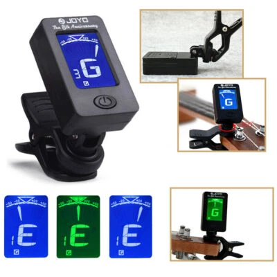 Chromatic LCD Clip On Tuner Electric Acoustic Guitar Bass Violin Banjo Ukulele - Image 1 of 4