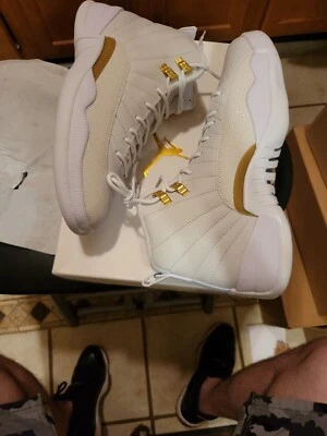Nike Air Jordan 12 OVO Drake Blanco/Dorado Metálico-Blanco 873864-102 Talla 8.5 Foto 1 de 4