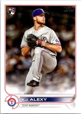 2022 TOPPS SERIES 2 A.J. ALEXY AUTO TEXAS RANGERS #547