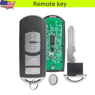 Remote Car Key Fob for 2014 2015 2016 2017 2018 MAZDA 3 6 MIATA MX-5 WAZSKE13D01 - Image 1 of 4