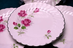 Johnson Bros Snowhite Regency 6.25" Bread Plates Set of 4 Ironstone Rose - Picture 1 of 5