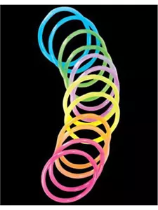 12 New Glow In The Dark Light-Up Neon Party Bracelets - Picture 1 of 1